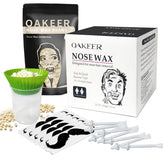 OAKEER nose wax kit box and contents ready for at-home grooming sessions