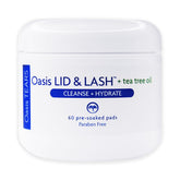 Oasis LID & LASH tea tree wipes pack for gentle eyelid cleansing and refreshed eyes.