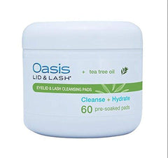 Oasis Tears lid-lash cleansing pad for gentle eyelid and lash cleansing, daily care.