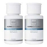 Obagi CLENZIderm MD Pore Therapy bottle close-up with 2% salicylic acid.