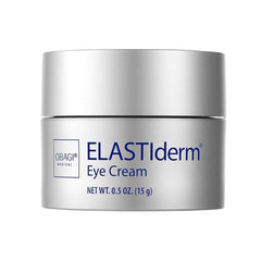 Obagi ELASTIderm Eye Cream bottle close-up for smooth under-eye care.