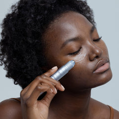 Obagi ELASTIderm Eye Serum drop on skin shows immediate cooling and soothing feel.