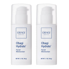 Obagi Hydrate facial moisturizer packshot 2-pack showcases long-lasting hydration for daily use.