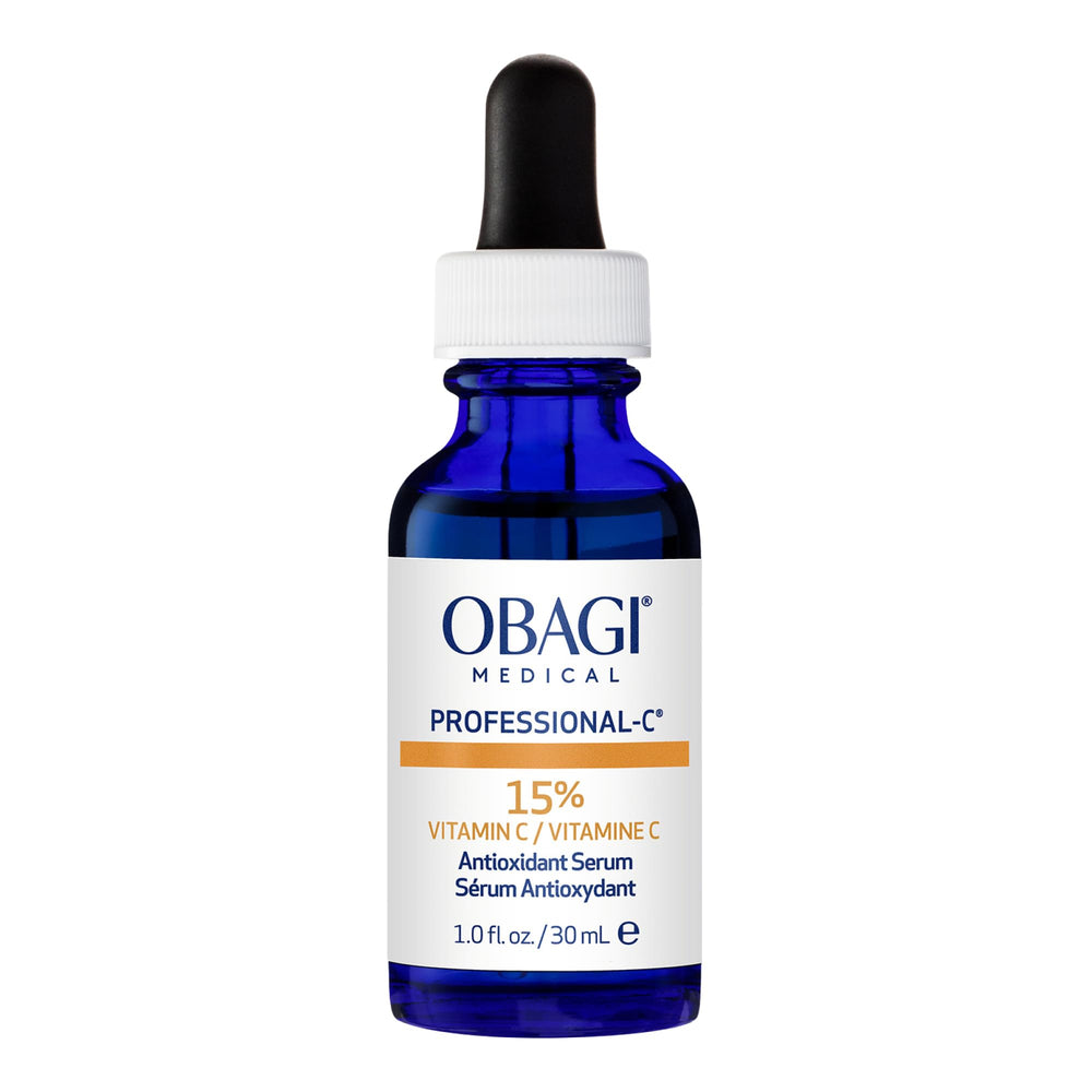 Obagi Medical Professional-C 15% serum bottle closeup for brightening routine