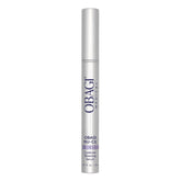 Obagi Nu-Cil serum bottle close-up highlighting fuller-looking brows.