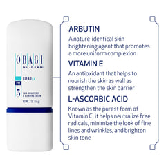 Obagi Nu-Derm Blend Fx clarity illustration demonstrates complexion brightening and dullness reduction.