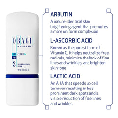 Obagi Nu-Derm Clear Fx jar with label emphasizes premium ingredients and design.