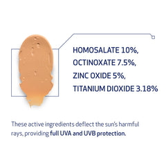 Obagi Sun Shield tinted sunscreen on skin reveals translucent finish for pink or beige undertones.