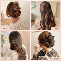 Obeoby black long French clip provides versatile, gentle grip
