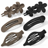 Obeoby coffee duckbill clip secures hair during busy mornings
