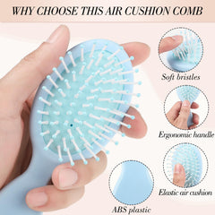obeoby compact brush fits in a purse for on-the-go grooming