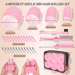Obeoby jumbo rollers create voluminous waves and curls.