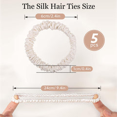 Obeoby silk scrunchies wrist styling for versatile day-to-night wear.