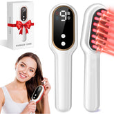 Obiredk Laser Hair Growth Comb front view shows sleek handheld design for at-home use.