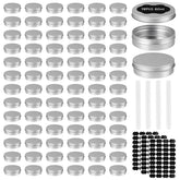 OBKJJ 2oz aluminum tin with screw lid for durable, reusable cosmetic storage