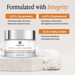 OBOGEE cream texture shown during massage for smooth absorption.