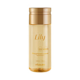 O Boticário Lily Body Oil bottle closeup highlighting quick-absorbing hydration.