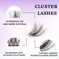 Ocean Pearl Lash Clusters application guide shows easy at-home use for DIY extensions