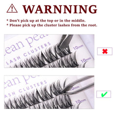 Ocean Pearl Lash Clusters soft thin base blends naturally for fullness