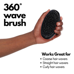 Ocean View Deep Waves Pomade wooden palm brush contoured grip for comfort.