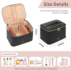 OCHEAL travel makeup bag with dimensions 9x7x7 inches providing roomy storage