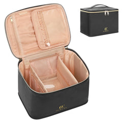 OCHEAL travel makeup bag front view showing ample storage for cosmetics on the go