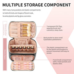 OCHEAL makeup bag detachable divider allows easy reconfiguration for brushes and skincare items