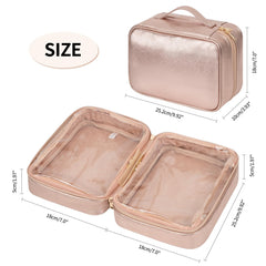 OCHEAL makeup bag open view highlighting wide opening for quick access