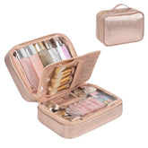 OCHEAL makeup bag side view with sturdy handle for easy travel