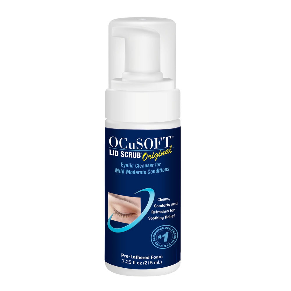 OCuSOFT Lid Scrub Original foaming bottle pump for quick daily eyelid hygiene.