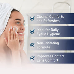 OCuSOFT lint-free wipes offer tidy, quick eyelid cleansing without residue.