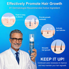 OCVWJKD unscented minoxidil foam texture visible for easy use