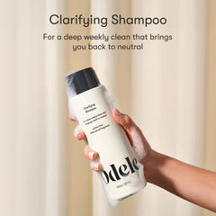 Odele Clarifying Shampoo rich lather demonstrates buildup removal and scalp refresh