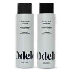 Odele Moisture Repair shampoo bottle demonstrating intense hydration benefits