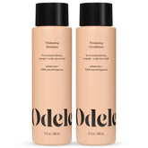 Odele Thickening Shampoo bottle promotes fuller-looking hair