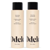 Odele volumizing shampoo bottle showcasing silkiness and shine.