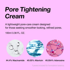 Texture closeup of ODELOI Black Cherry Pore Tightening Cream for lightweight application