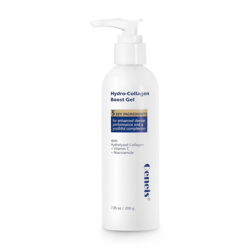 Oeneis Hydro-Collagen Boost Gel bottle for device-ready microcurrent sessions.