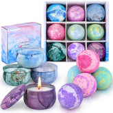 OFUN Bath Bombs Gift Set all bombs fizzing with colorful bubbles for spa-like bath