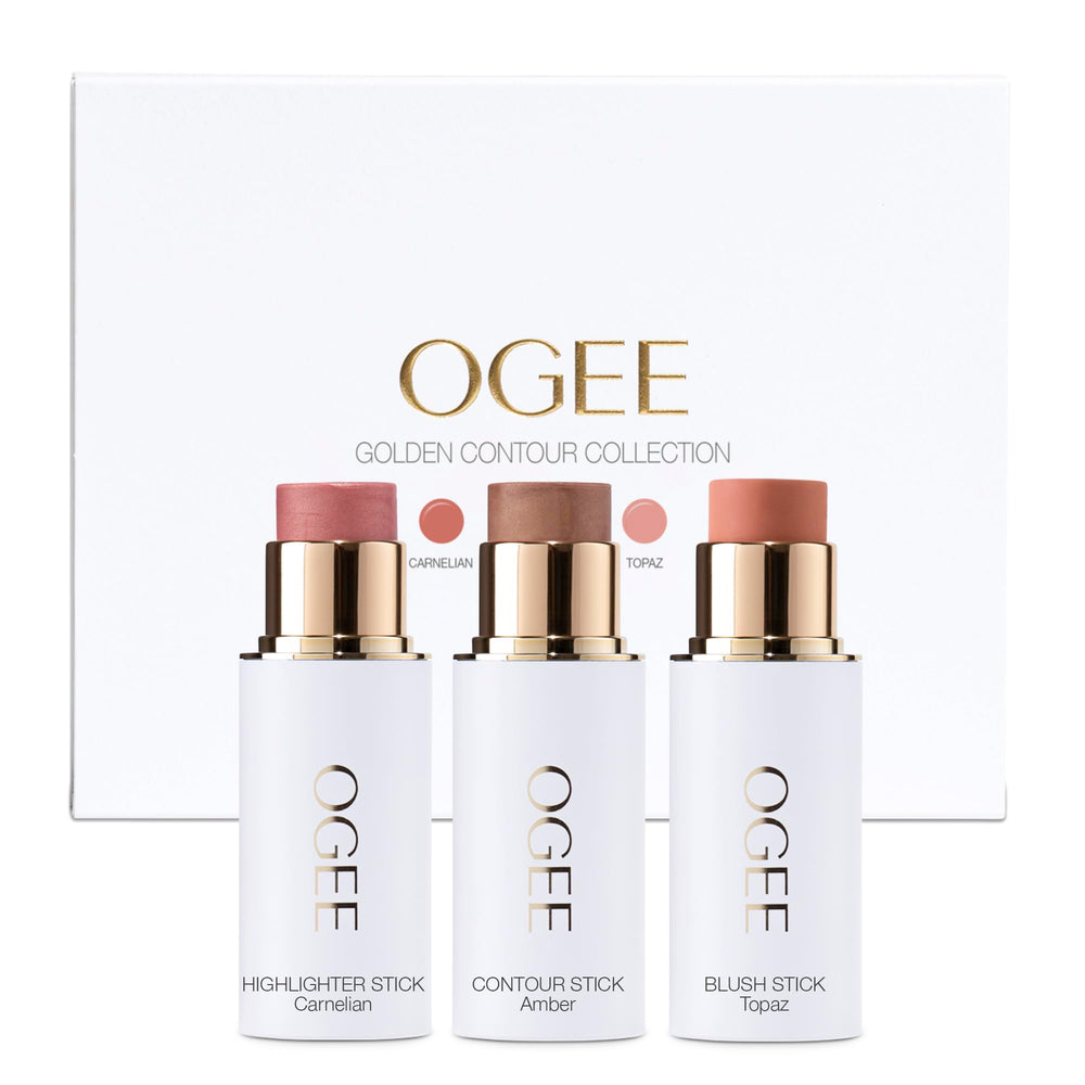 Ogee Face Stick Trio packaging for on-the-go glow styling