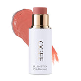Ogee Sculpted Face Stick Pink Diamond packaging highlights portable on-the-go glow.