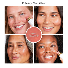 Ogee Sculpted Face Stick Pink Diamond twist application demonstrates easy contouring.