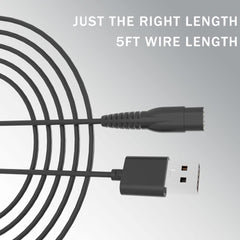 OGMWIN Meridian charging cable closeup of plug end for secure connection.