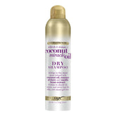 OGX extra-strength refresh restore dry shampoo bottle showing oil-absorbing action for fresh second-day hair