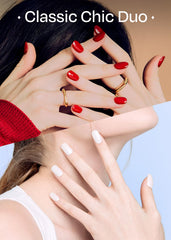 ohora N Clean White semi-cured nail wraps close-up showing versatile clean look and shine.