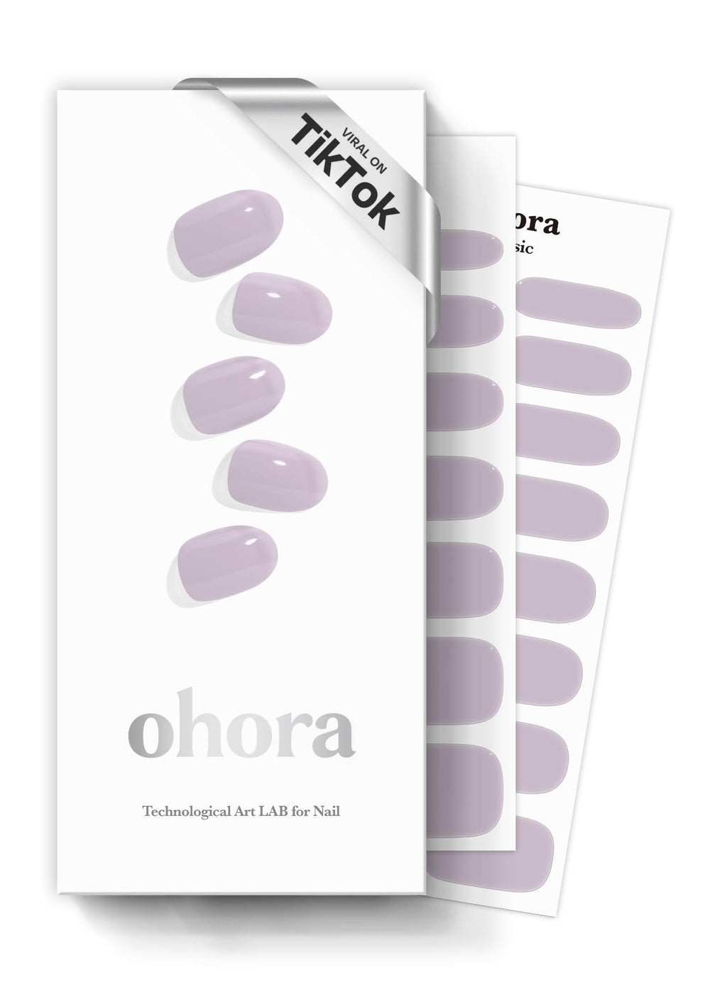 ohora N Cream Lavender wraps closeup shows salon-quality finish with lasting wear
