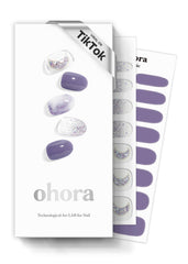ohora N Goblin Moon pattern closeup: vibrant purple design for quick, chic nails.
