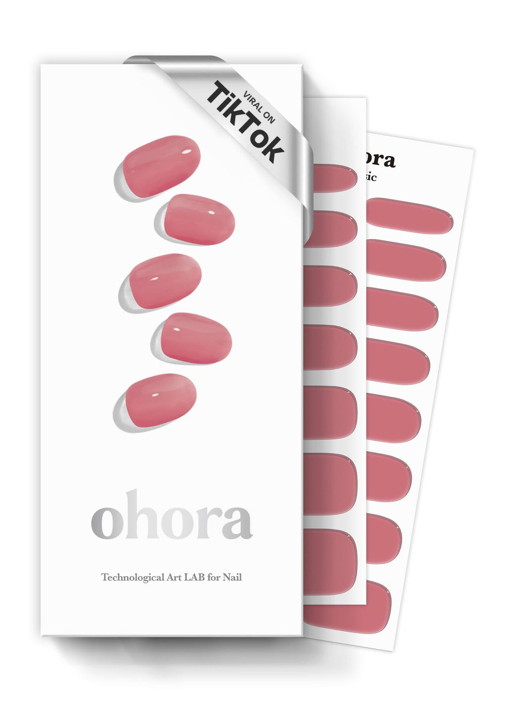ohora N Juliet pink wraps for quick salon-style nails at home