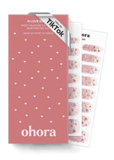 ohora N Love Bomb pack showing 30 wraps for quick at-home manicure