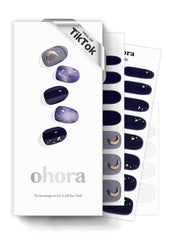 Ohora Lunar Eclipse dark pattern close-up for premium salon-style nail art at home.
